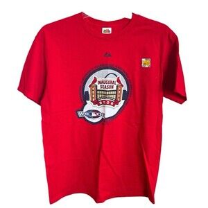 St  Louis Cardinals T-Shirt Mens 2006 Busch Stadium World Series Red Size Large